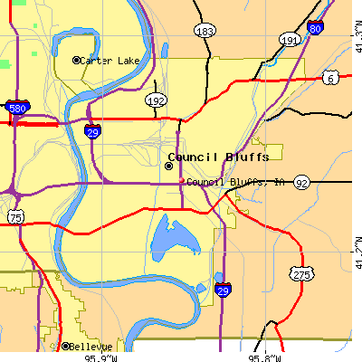 Council Bluffs map