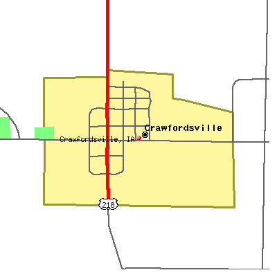 Crawfordsville map