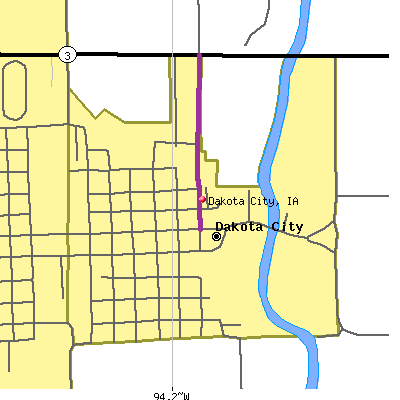 Dakota City map