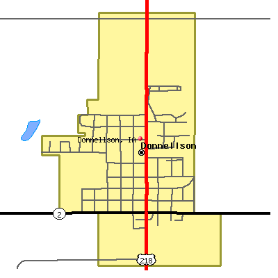 Donnellson map