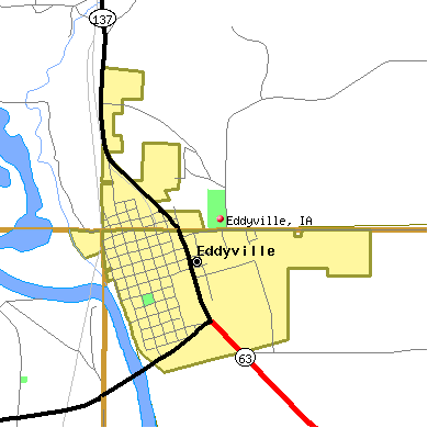 Eddyville map