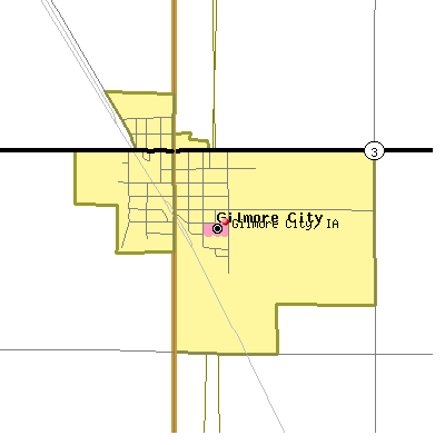 Gilmore City map