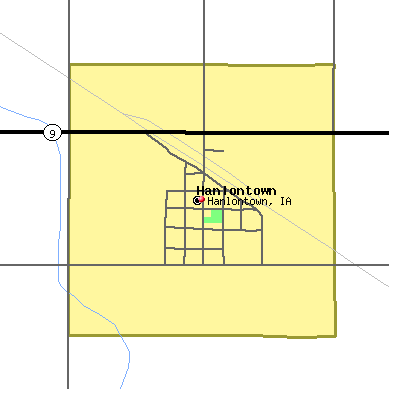 Hanlontown map