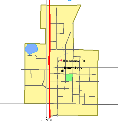 Humeston map
