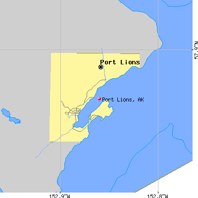 Port Lions map