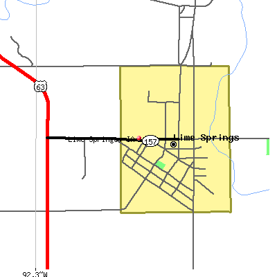 Lime Springs map