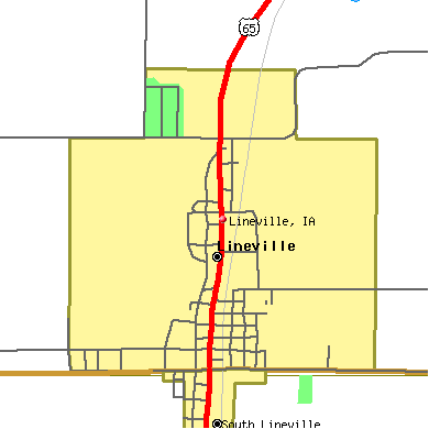 Lineville map