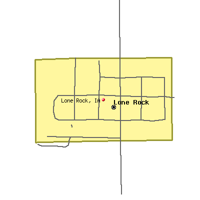 Lone Rock map