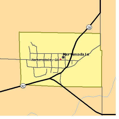 Martensdale map