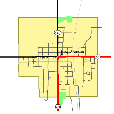 New Sharon map