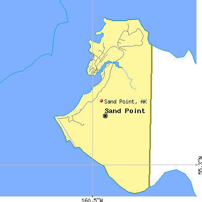 Sand Point map