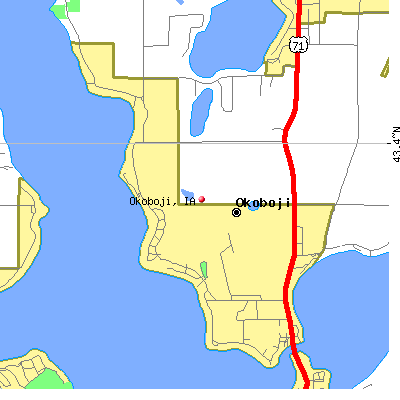 Okoboji map