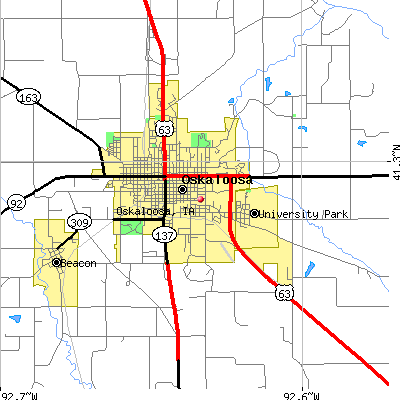 Oskaloosa map