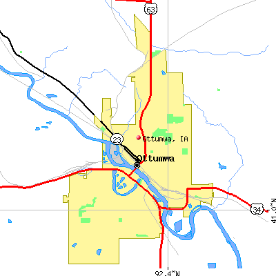 Ottumwa map