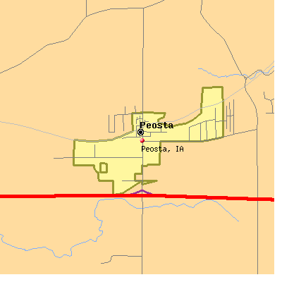 Peosta map
