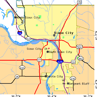 Sioux City map
