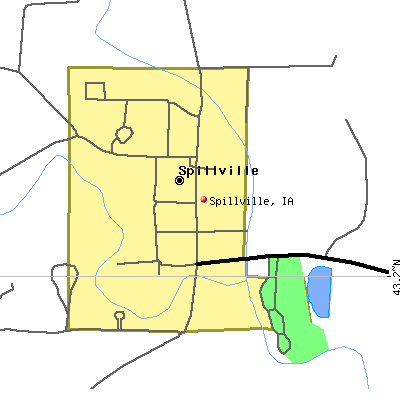 Spillville map