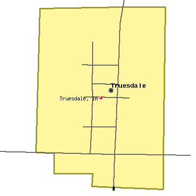Truesdale map