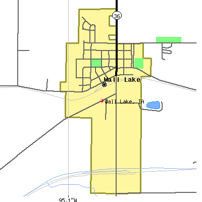 Wall Lake map