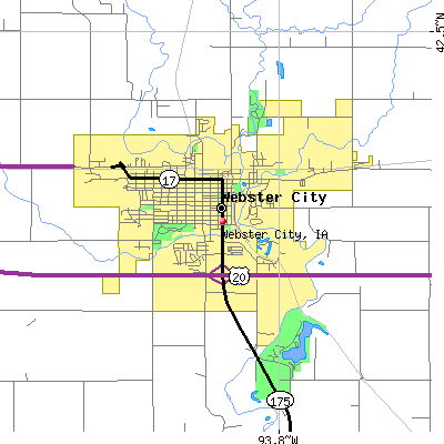 Webster City map