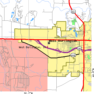 West Burlington map