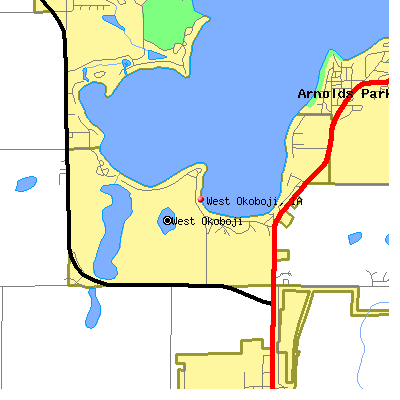 West Okoboji map