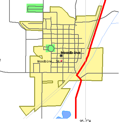 Woodbine map