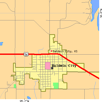 Baldwin City map
