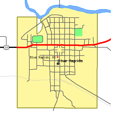 Blue Rapids map