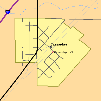 Cassoday map