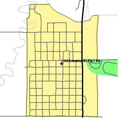 Cottonwood Falls map