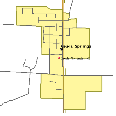 Geuda Springs map