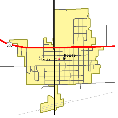 Hoxie map