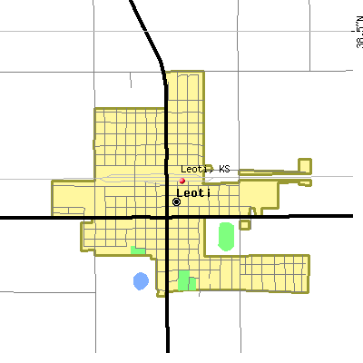 Leoti map