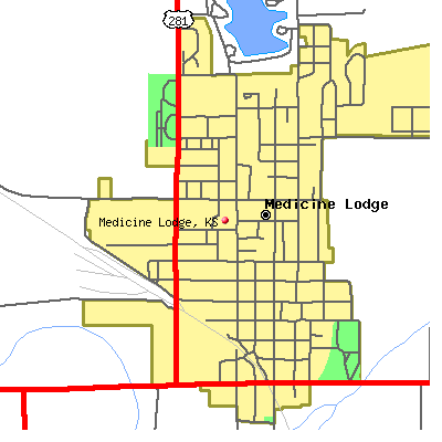 Medicine Lodge map