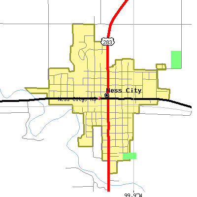 Ness City map