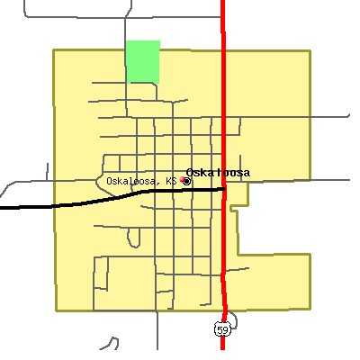 Oskaloosa map