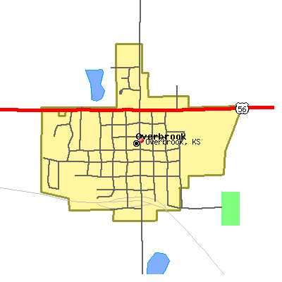 Overbrook map
