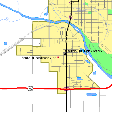 South Hutchinson map