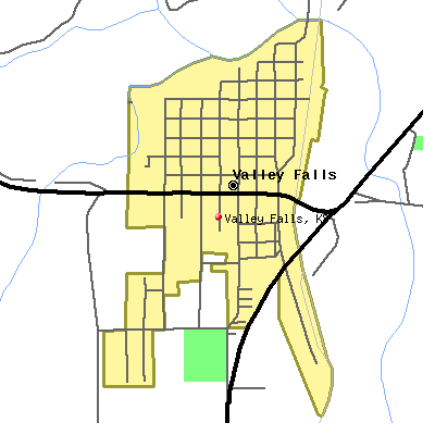 Valley Falls map