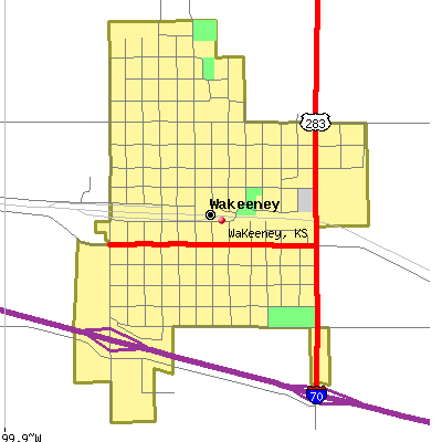 WaKeeney map