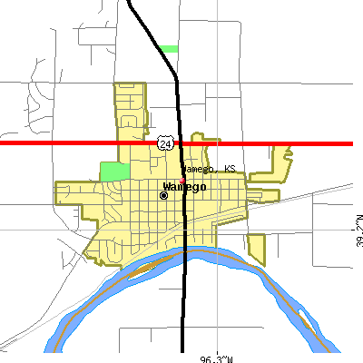 Wamego map