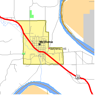 Wathena map