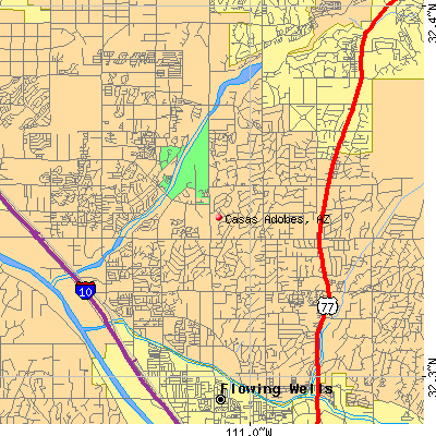 Casas Adobes map