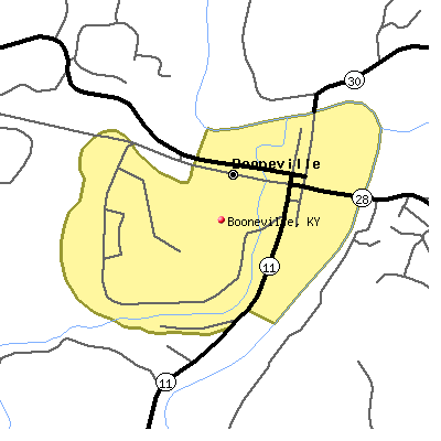 Booneville map