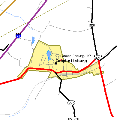 Campbellsburg map