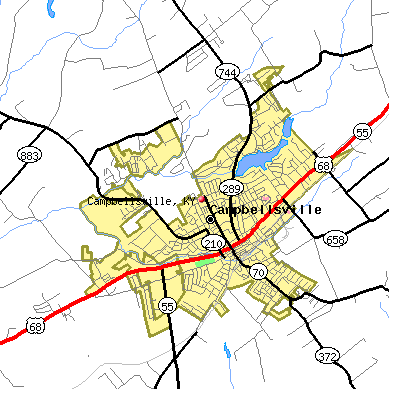 Campbellsville map