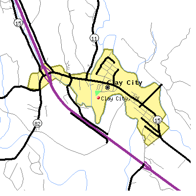Clay City map