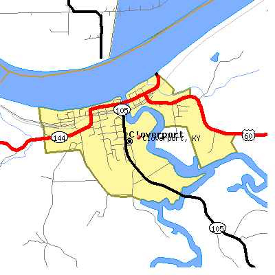 Cloverport map
