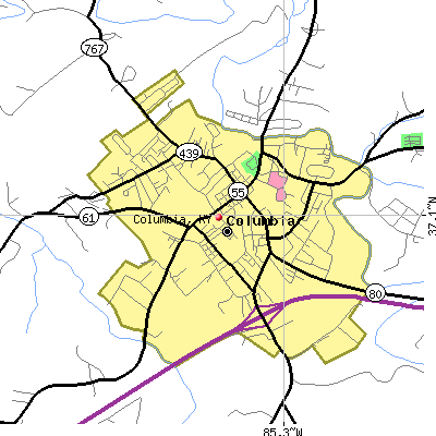 Columbia map